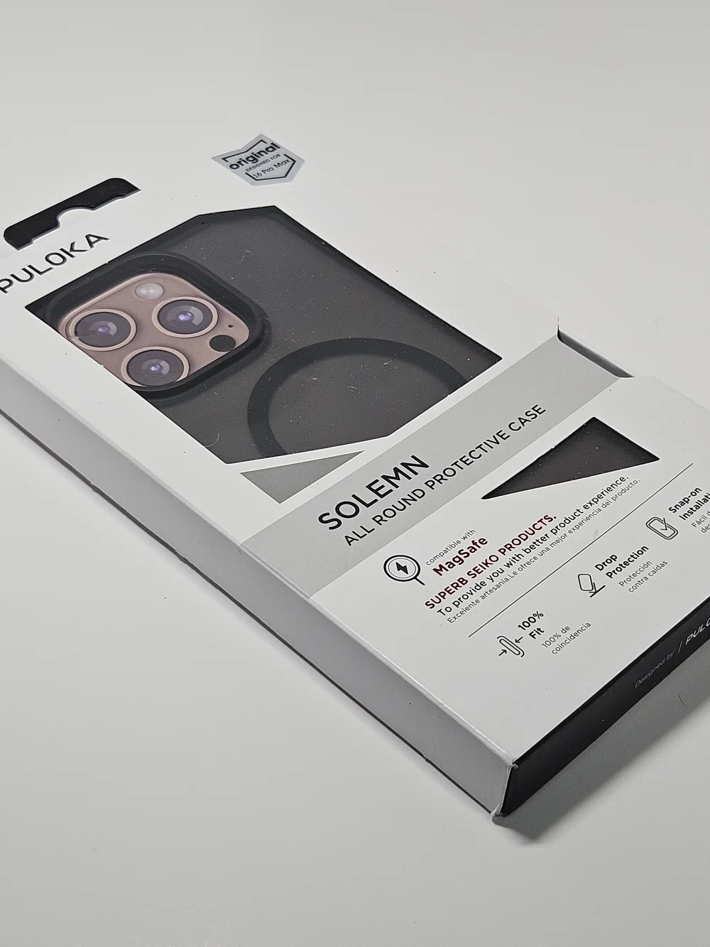 Puloka Solemn Case for iPhone 16 Pro Max - MagSafe Compatible, Black New in Box